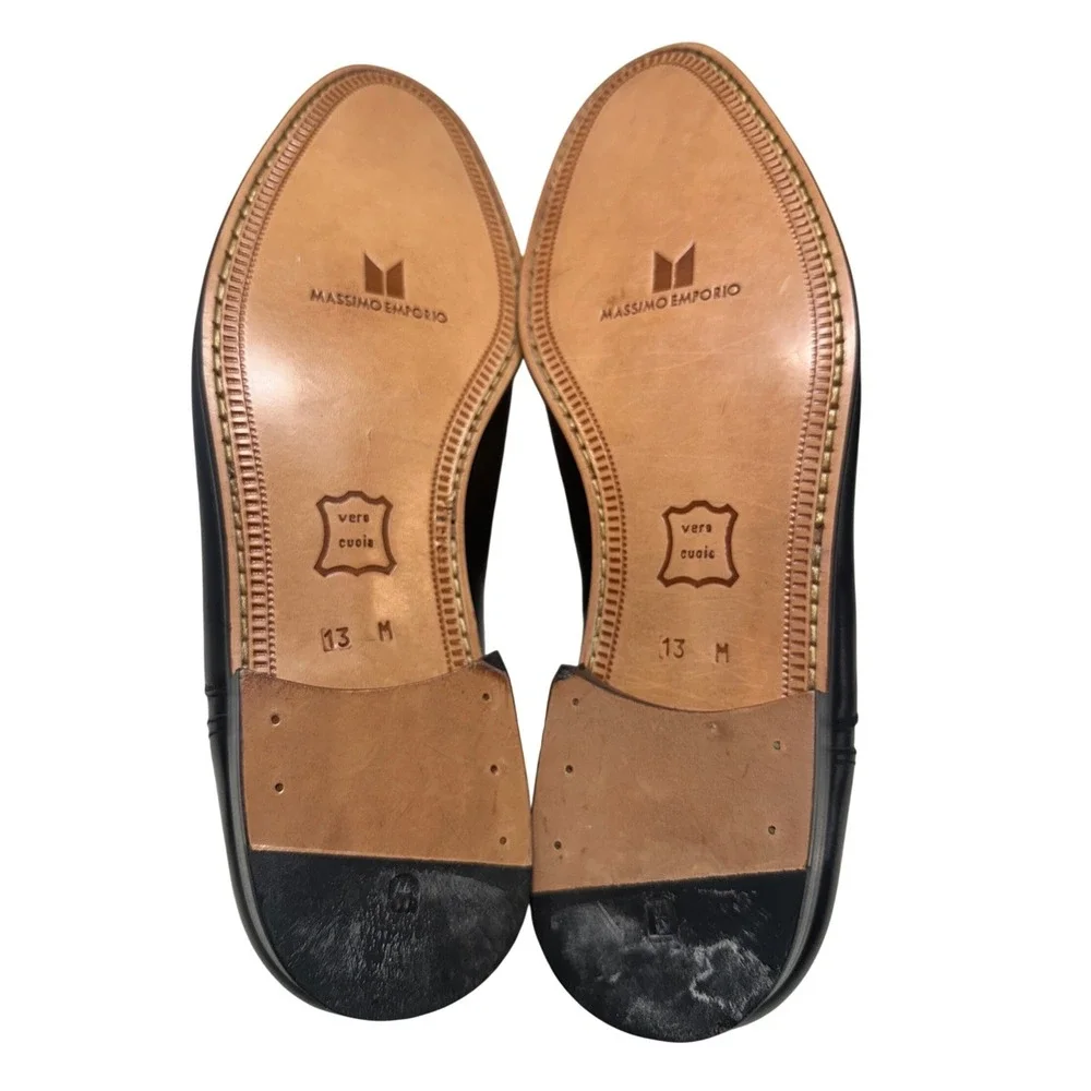 Massimo‎ Emporio Oxford Mens 13 M Brown New Deerskin Leather Cap Toe Dress Shoes